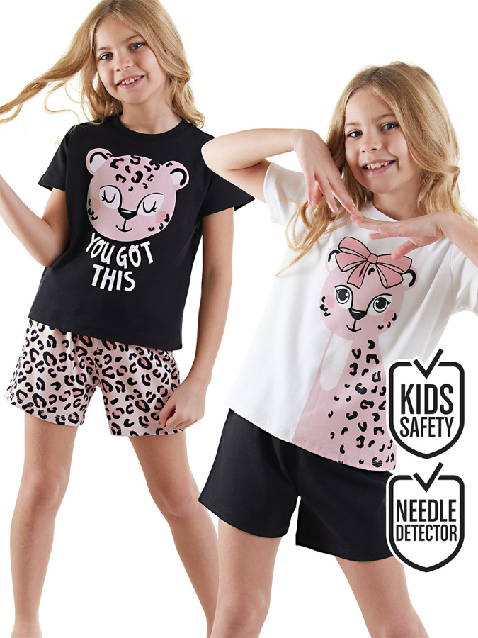 Leopar Kız Çocuk 2'li Pijama Takım - 1