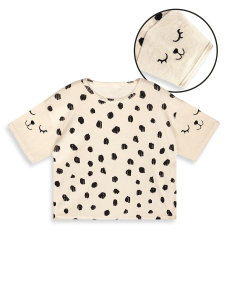 Kız Çocuk Takım Leopar Havlu Kumaş T-shirt Şort Takım Yazlık 4-9 Yaş - 7