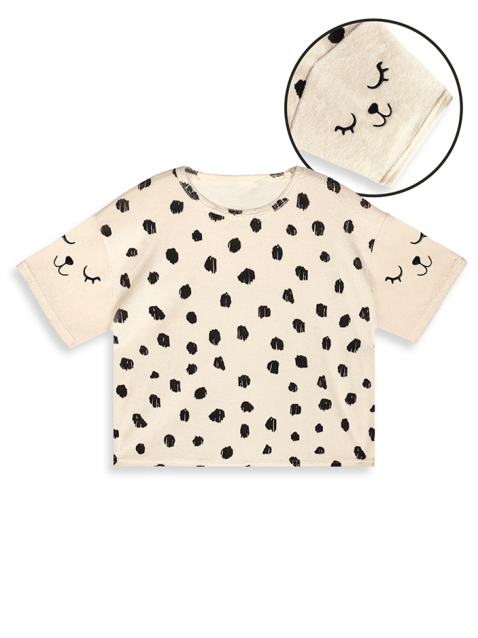 Kız Çocuk Takım Leopar Havlu Kumaş T-shirt Şort Takım Yazlık 4-9 Yaş - 7