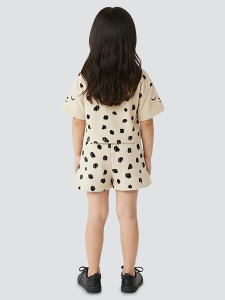 Kız Çocuk Takım Leopar Havlu Kumaş T-shirt Şort Takım Yazlık 4-9 Yaş - 3