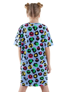 Leopar Kız Çocuk Oversize Elbise - 2