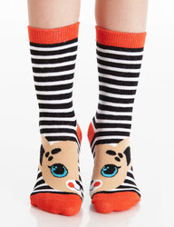 Leopar Kız Soket Çorap 2'li - Thumbnail