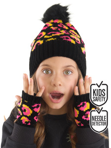 Leopard Girl Beanie&Glove Set - MSHB&G