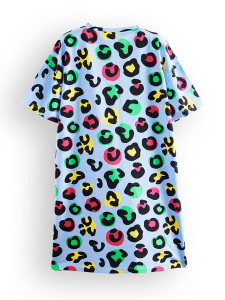 Leopard Girl Oversize Blue Dress - 4