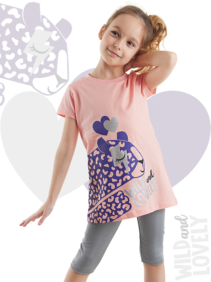 Leopard Girl T-shirt&Leggings Set - 1