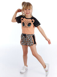 Leopard Girl T-shirt&Shorts Set - Thumbnail