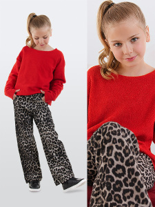 Leopard Girl Twill Cotton Pants - Denokids
