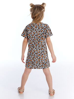 Leopard Grey Girl Dress - 2