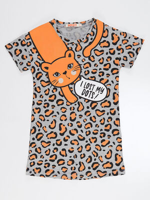Leopard Grey Girl Dress - 3