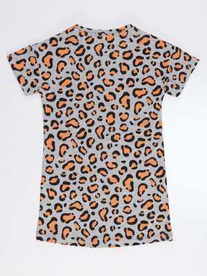 Leopard Grey Girl Dress - 4