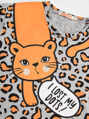 Leopard Grey Girl Dress - 5