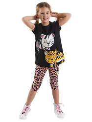 Leo&Zebra Girl T-shirt&Leggings Set - Thumbnail
