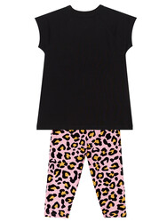 Leo&Zebra Girl T-shirt&Leggings Set - Thumbnail