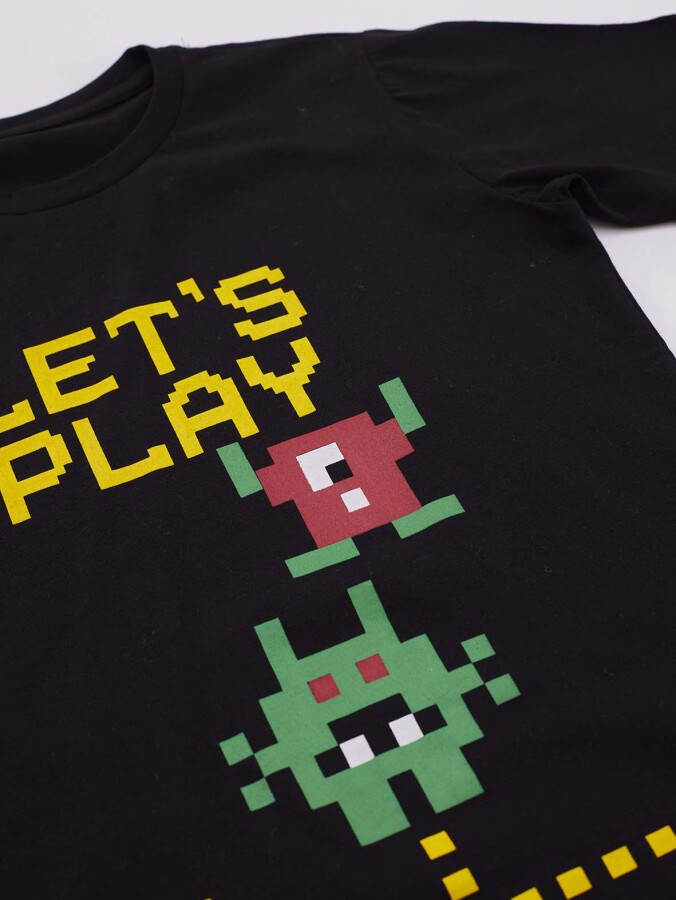 Lets Erkek Çocuk T-shirt Kapri Şort Takım - 5