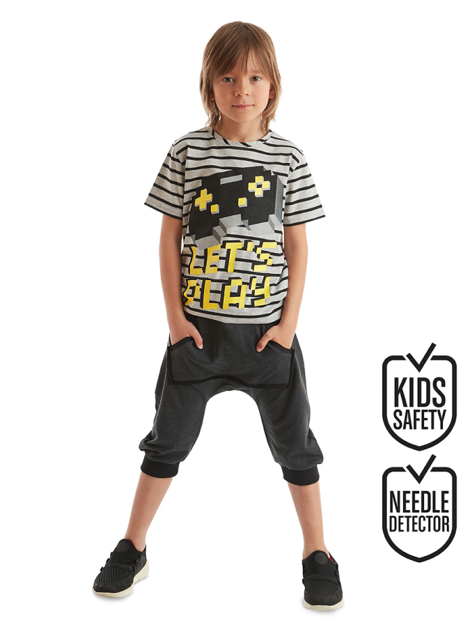 Lets Play Boy capri Pants&t-shirt Set - 1
