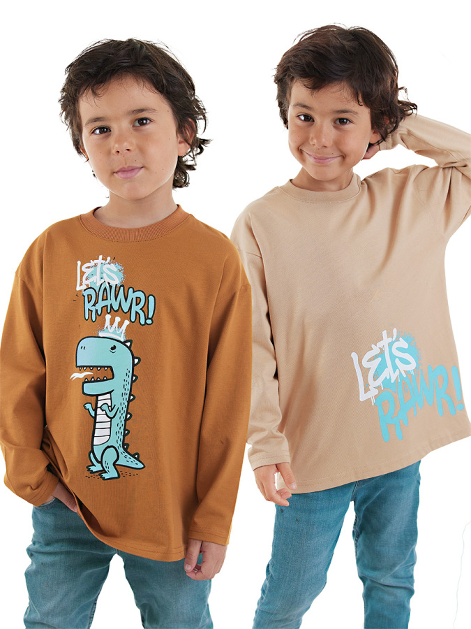 Let's Rawr Erkek Çocuk 2'li Paket T-shirt - 1