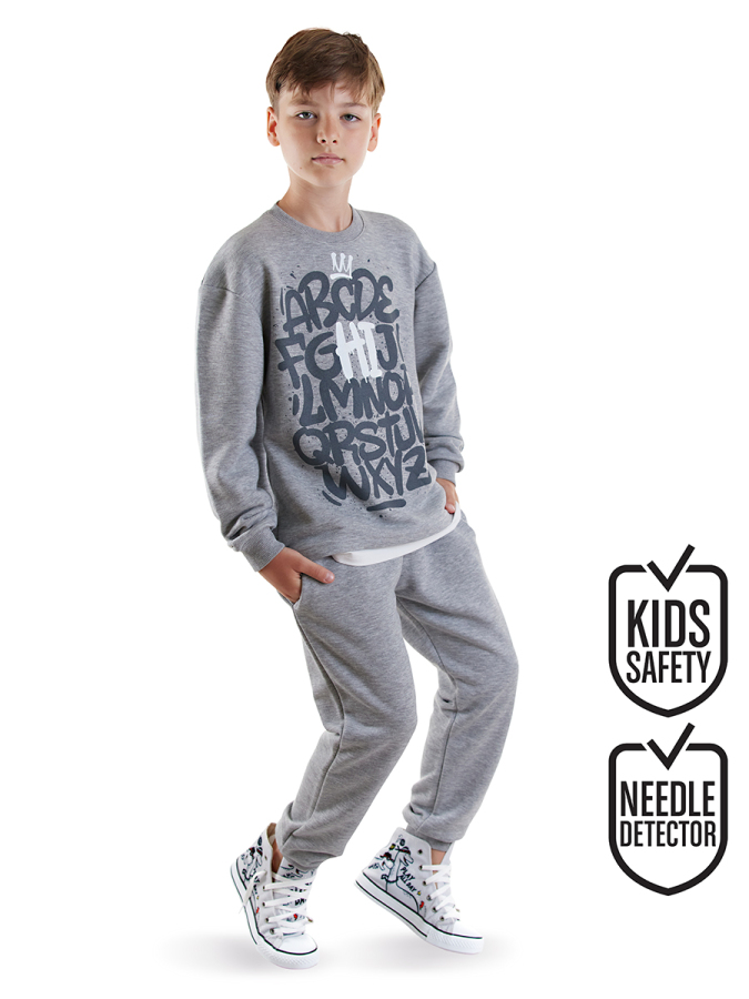 Letters Boy Grey Tracksuit - 1