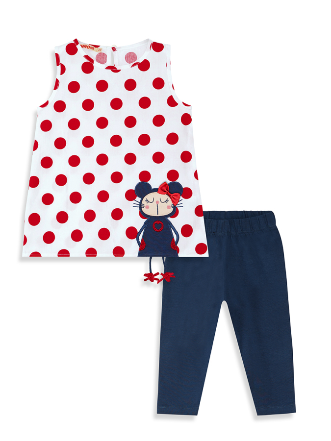 Lily Dotted Tunic Set - 4