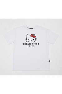 Lisanslı Baskılı Basic Beyaz T-shirt Relaxed Kalıp - 2