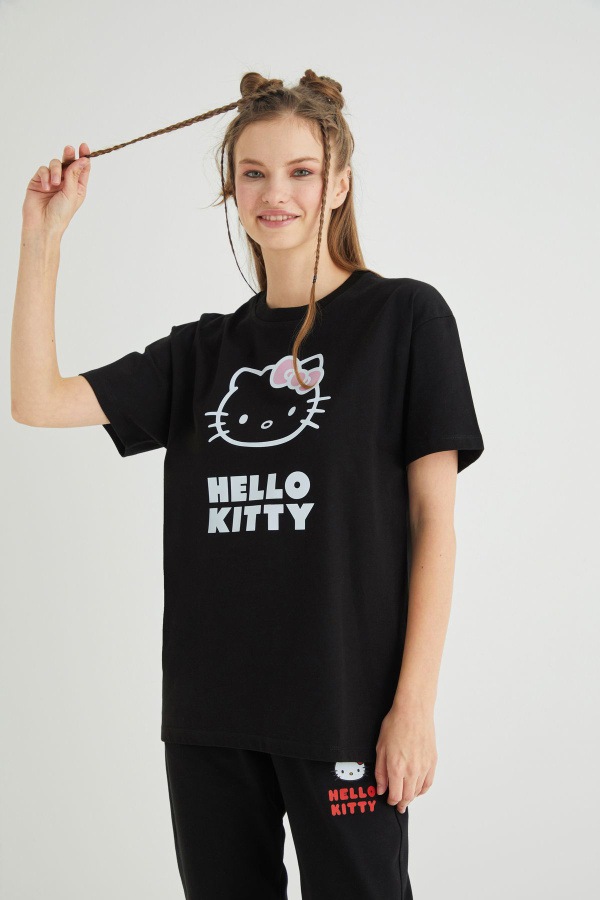 Lisanslı Baskılı Basic T-shirt Kalıp Pamuk - 2