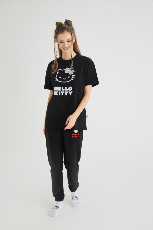 Lisanslı Baskılı Basic T-shirt Kalıp Pamuk - 3