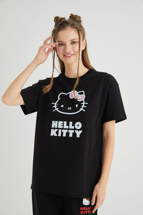 Lisanslı Baskılı Basic T-shirt Kalıp Pamuk - 4