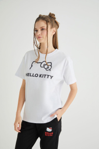 Lisanslı Baskılı Basic T-shirt Relaxed Kalıp Pamuk - 3