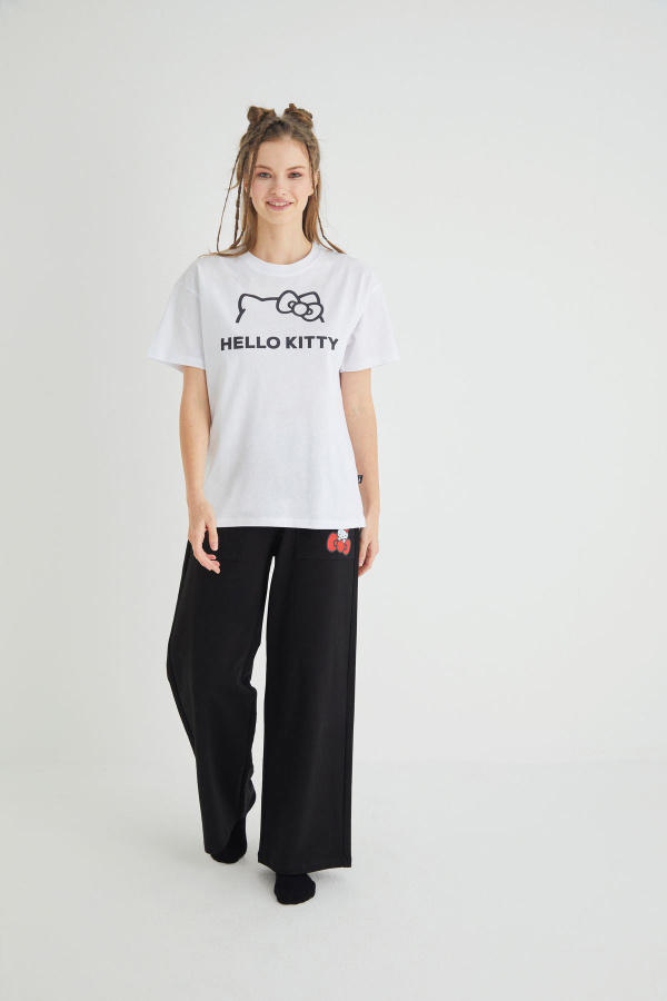 Lisanslı Baskılı Basic T-shirt Relaxed Kalıp Pamuk - 5