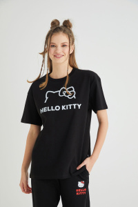 Lisanslı Baskılı Basic T-shirt Relaxed Kalıp Pamuk - 2