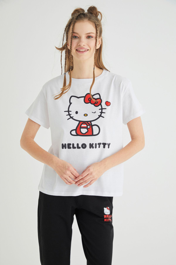 Lisanslı Baskılı Basic T-shirt Relaxed Pamuk - 3