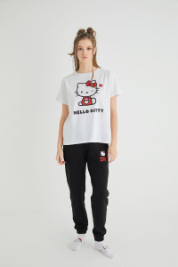 Lisanslı Baskılı Basic T-shirt Relaxed Pamuk - 4