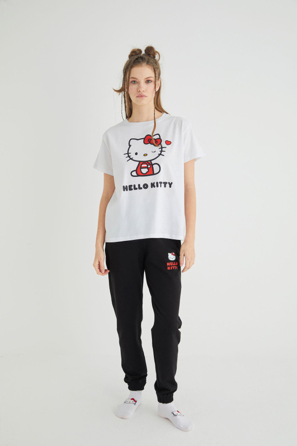 Lisanslı Baskılı Basic T-shirt Relaxed Pamuk - 4