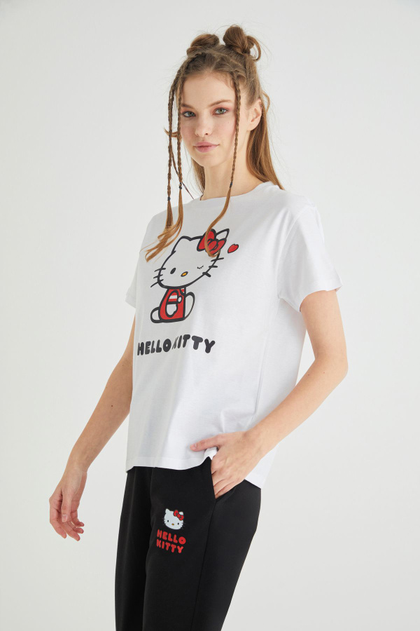Lisanslı Baskılı Basic T-shirt Relaxed Pamuk - 2