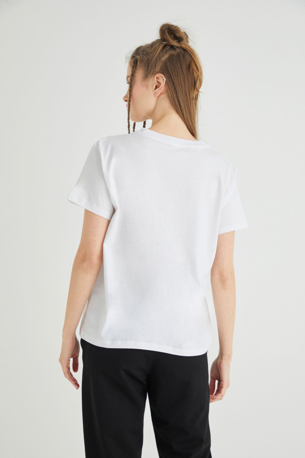 Lisanslı Baskılı Basic T-shirt Relaxed Pamuk - 5