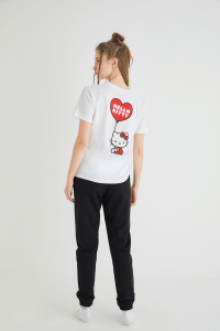 Lisanslı Baskılı Beyaz Tişört Regular Fit - 2