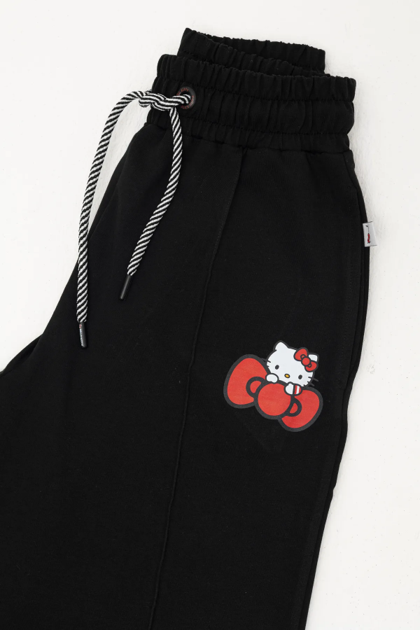 Lisanslı Baskılı Kadın Likralı Bol Eşofman Altı - 3