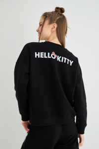 Lisanslı Baskılı Kalın Oversize Fit Sweatshirt - 2