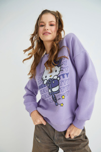 Lisanslı Baskılı Kalın Oversize Sweatshirt - 3