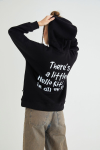 Lisanslı Baskılı Kapüşonlu Kalın Sweatshirt - 4