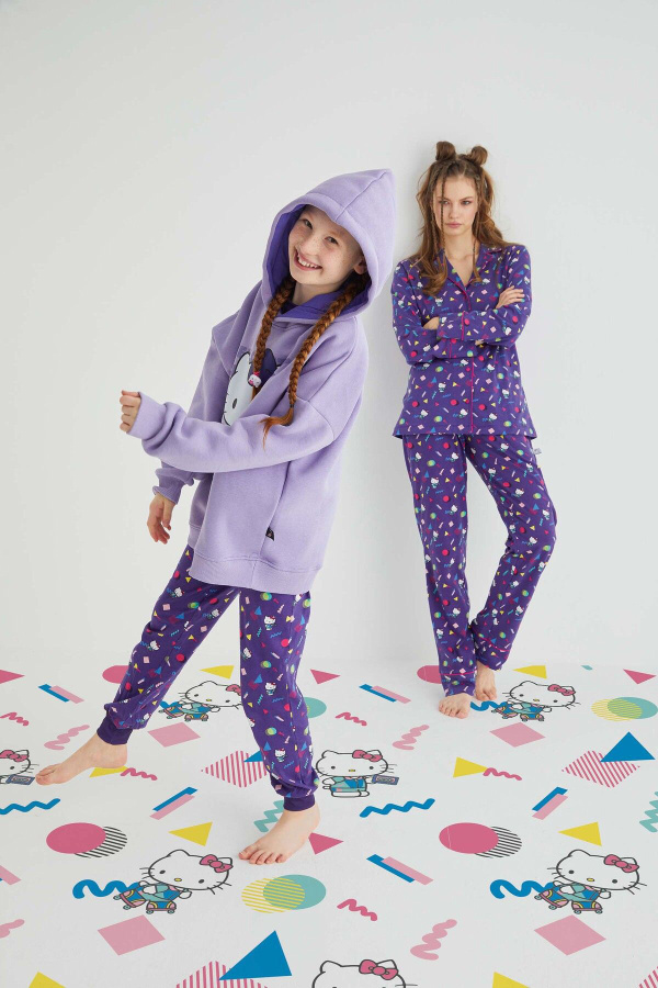 Lisanslı Baskılı Kapüşonlu Oversize Sweatshirt - 5