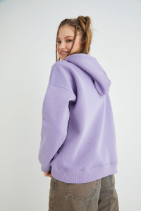 Lisanslı Baskılı Kapüşonlu Oversize Sweatshirt - 5