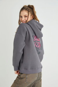 Lisanslı Baskılı Kapüşonlu Sweatshirt - 4