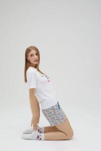 Lisanslı Baskılı Kısa Şortlu Pijama Takımı - 3