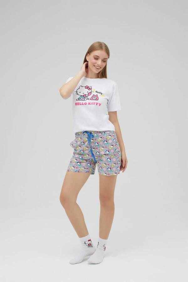 Lisanslı Baskılı Kısa Şortlu Pijama Takımı - 5