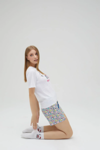 Lisanslı Baskılı Kısa Şortlu Pijama Takımı - 3