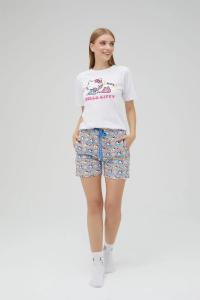 Lisanslı Baskılı Kısa Şortlu Pijama Takımı - 4