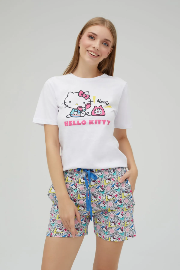 Lisanslı Baskılı Kısa Şortlu Pijama Takımı - 2