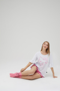 Lisanslı Düğmeli Uzun Kol Pantolonlu Pijama Takımı - 3