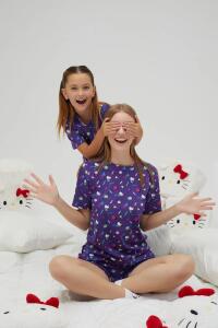 Lisanslı Kısa Kollu Şortlu Pamuklu Pijama Takımı - 2