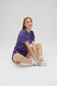 Lisanslı Kısa Kollu Şortlu Pamuklu Pijama Takımı - 3